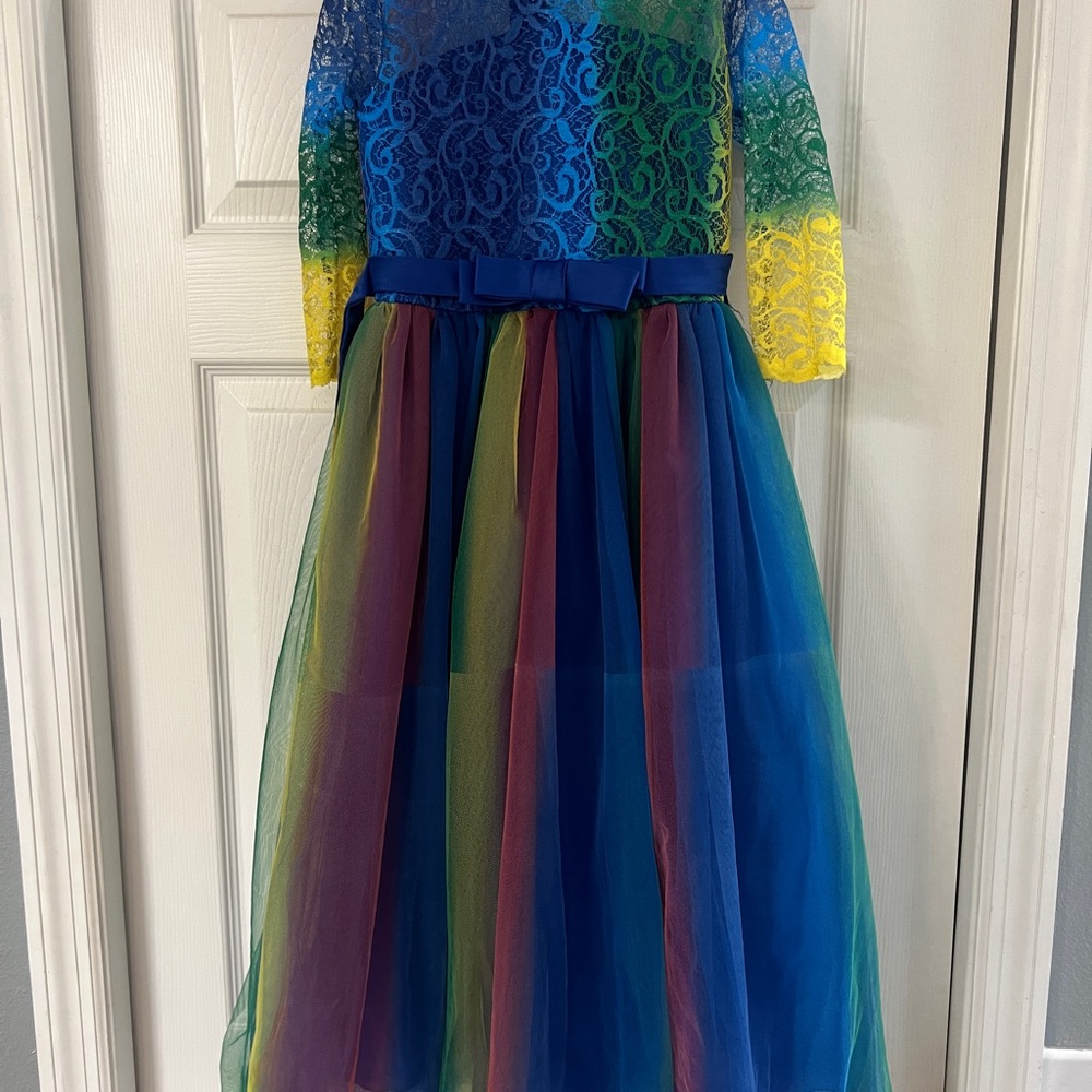 Colorful Lace and Tulle Dress
